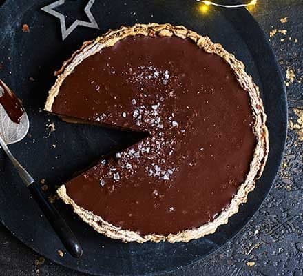 Chocolate & date tart