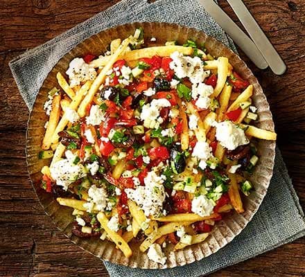 Greek loaded fries