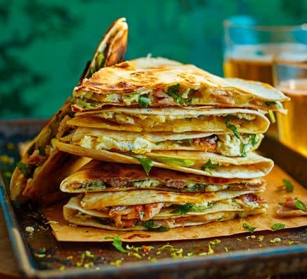 Chicken kiev quesadilla