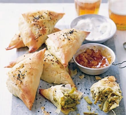 Runner bean samosas
