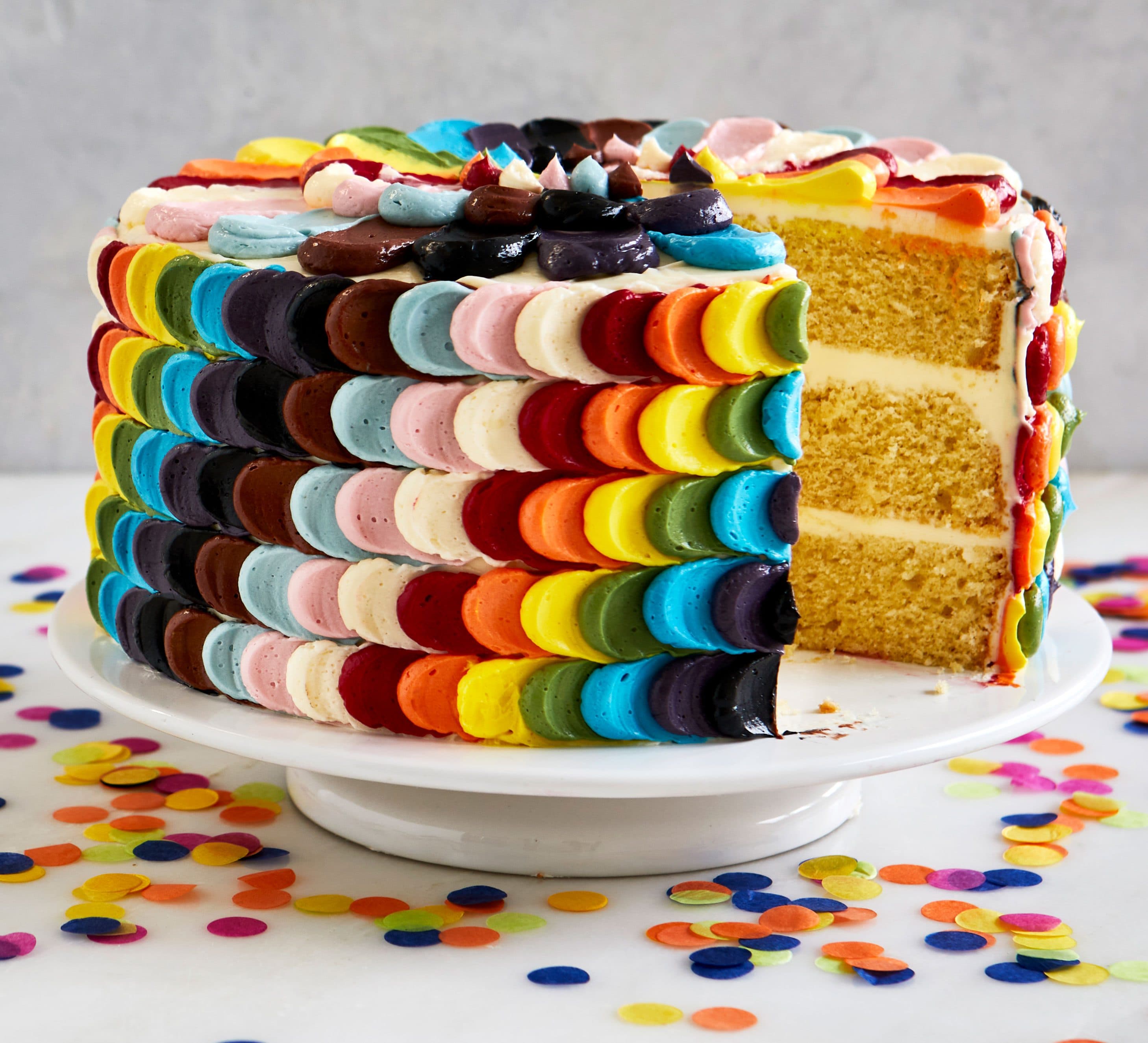 Rainbow layer cake