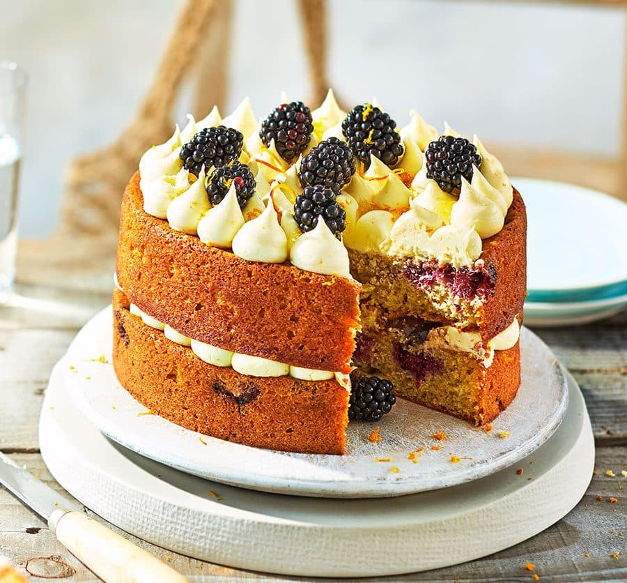 Blackberry & orange cake