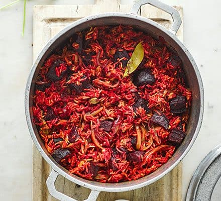 Cheat’s beetroot biriyani