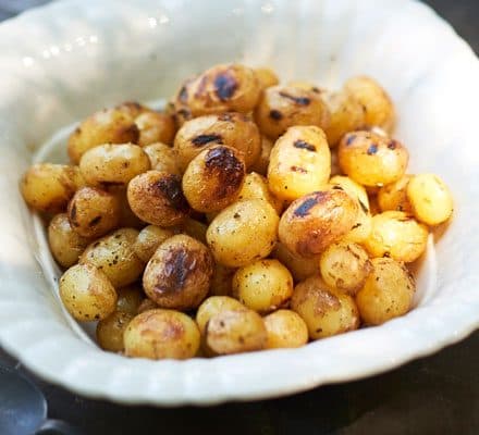 Foil-wrapped baby potatoes