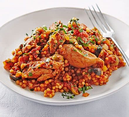 Куряче рагу з лимоном і великим кус-кусом