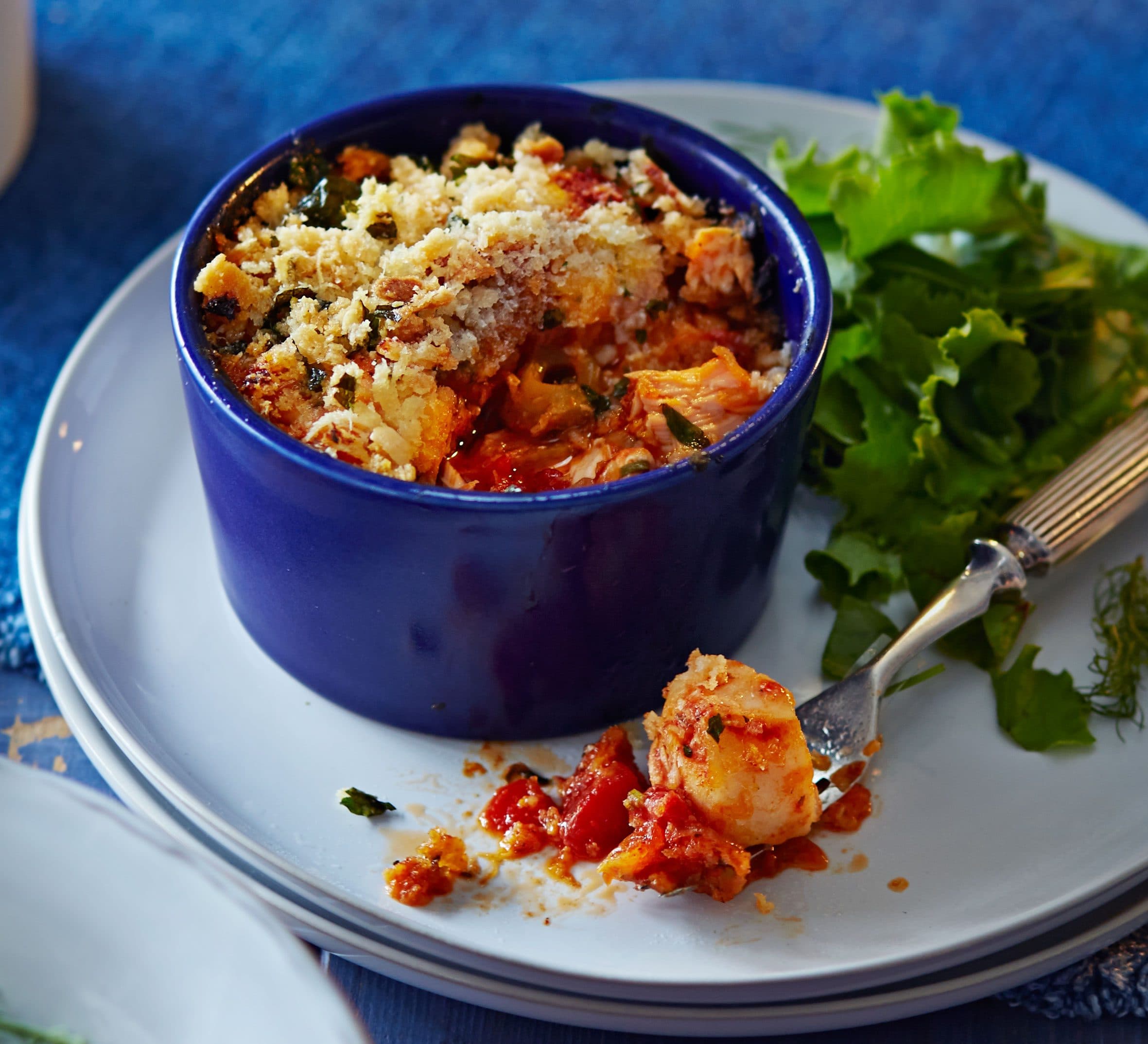Mediterranean fish gratins
