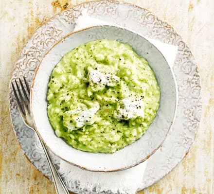 Pesto & goat's cheese risotto