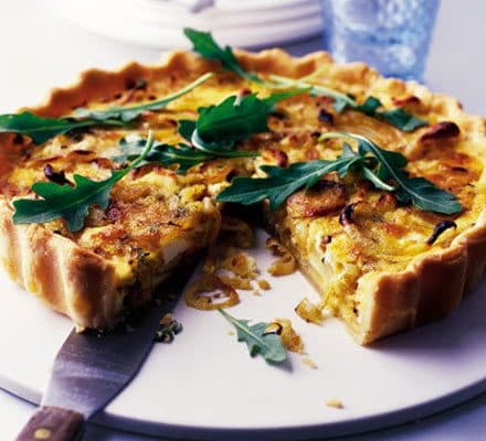 Goat's cheese, potato & onion tart