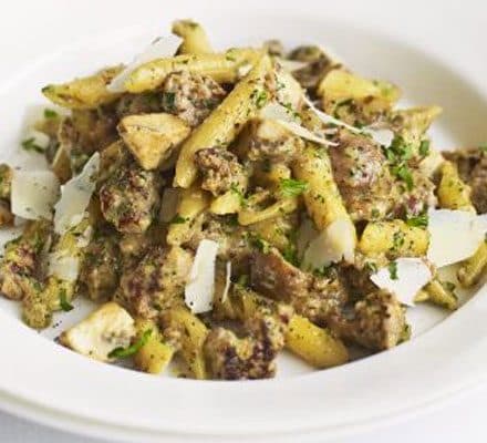 Mushroom & sausage pasta