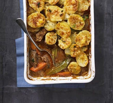 Crispy topped Cumberland pie