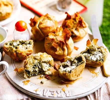 Summer herb & feta pies