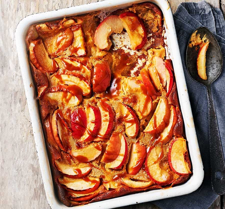 Salted caramel & apple pudding