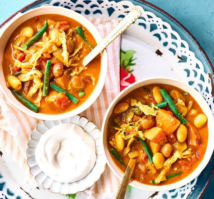 Vegan curried coconut stew