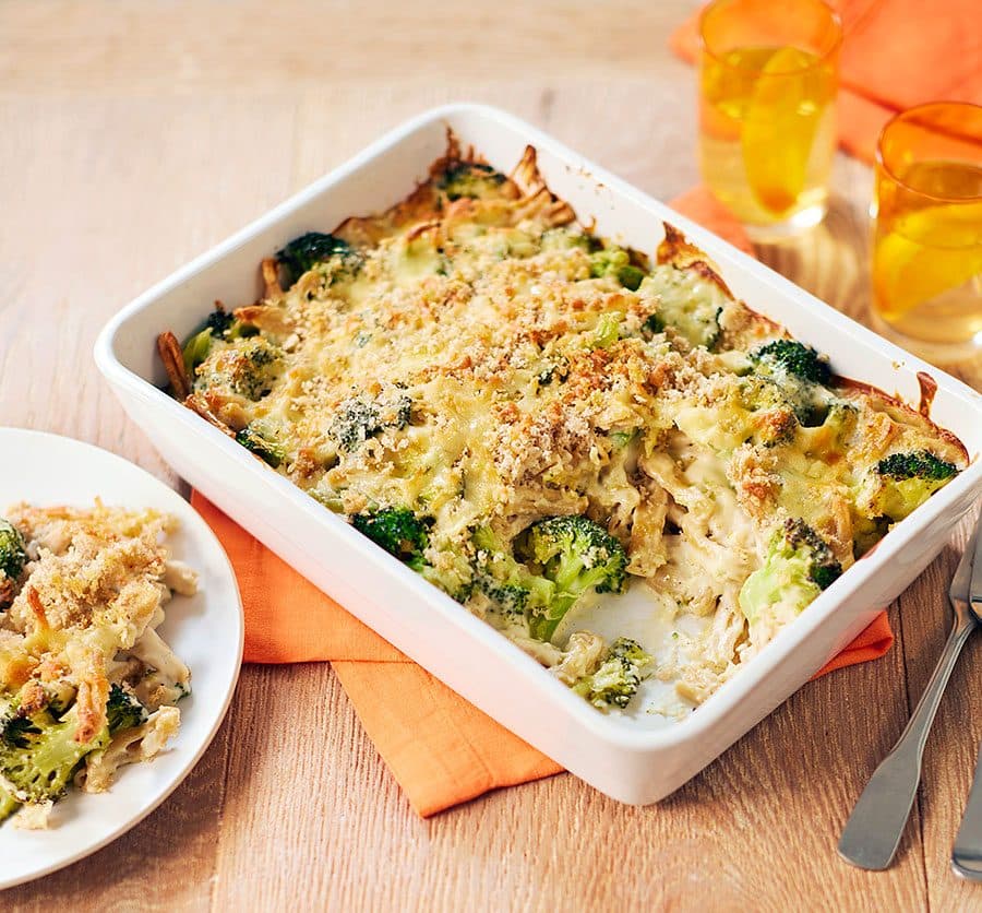 Broccoli cheese with wholemeal pasta & brown breadcrumbs