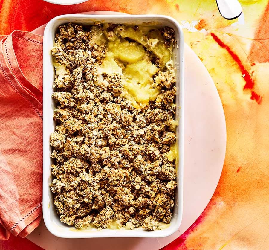 Healthy apple crunch
