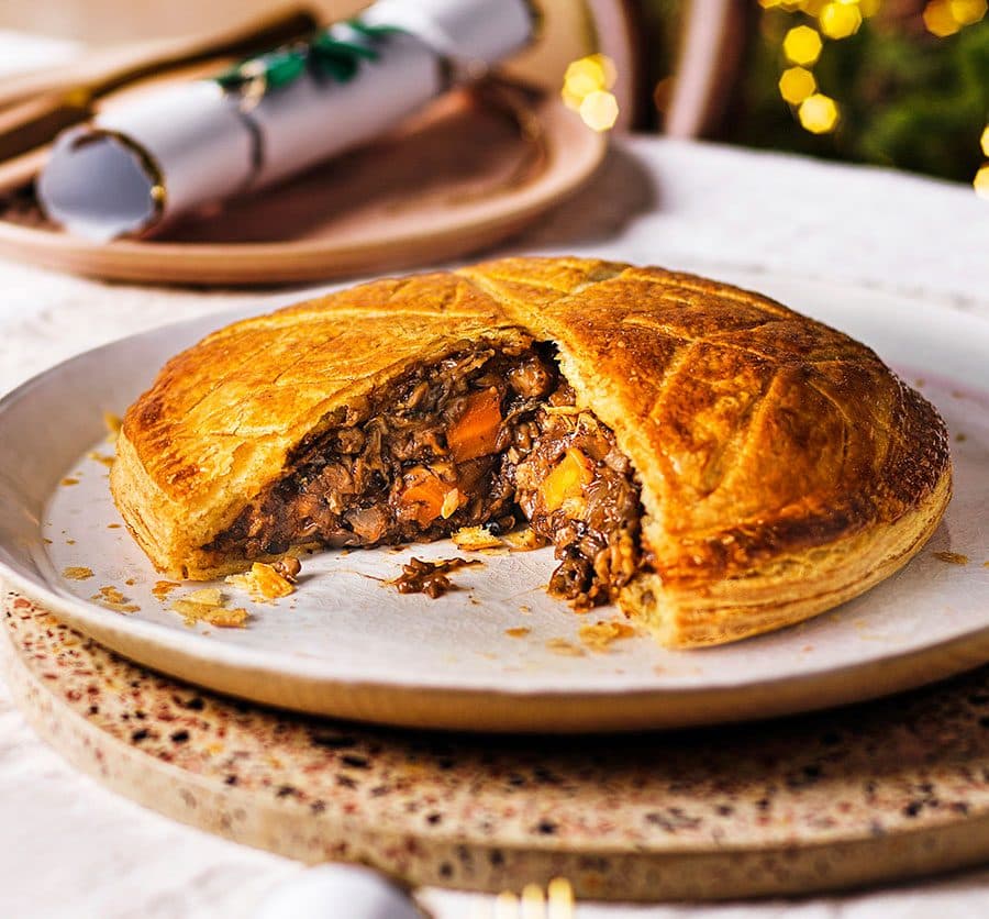 Mushroom bourguignon pithivier
